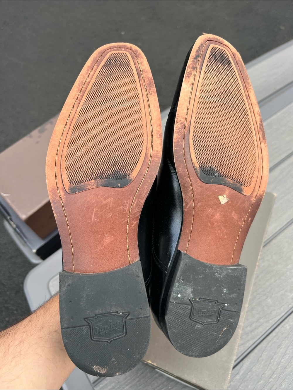 Florsheim Mens Black Cap Toe Dress Shoes Sz 10.5 D - Picture 5 of 9